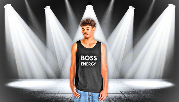 Boss Energy Tank Top — Motivational Fitness & Streetwear Graphic Tank