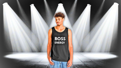 Boss Energy Tank Top — Motivational Fitness & Streetwear Graphic Tank