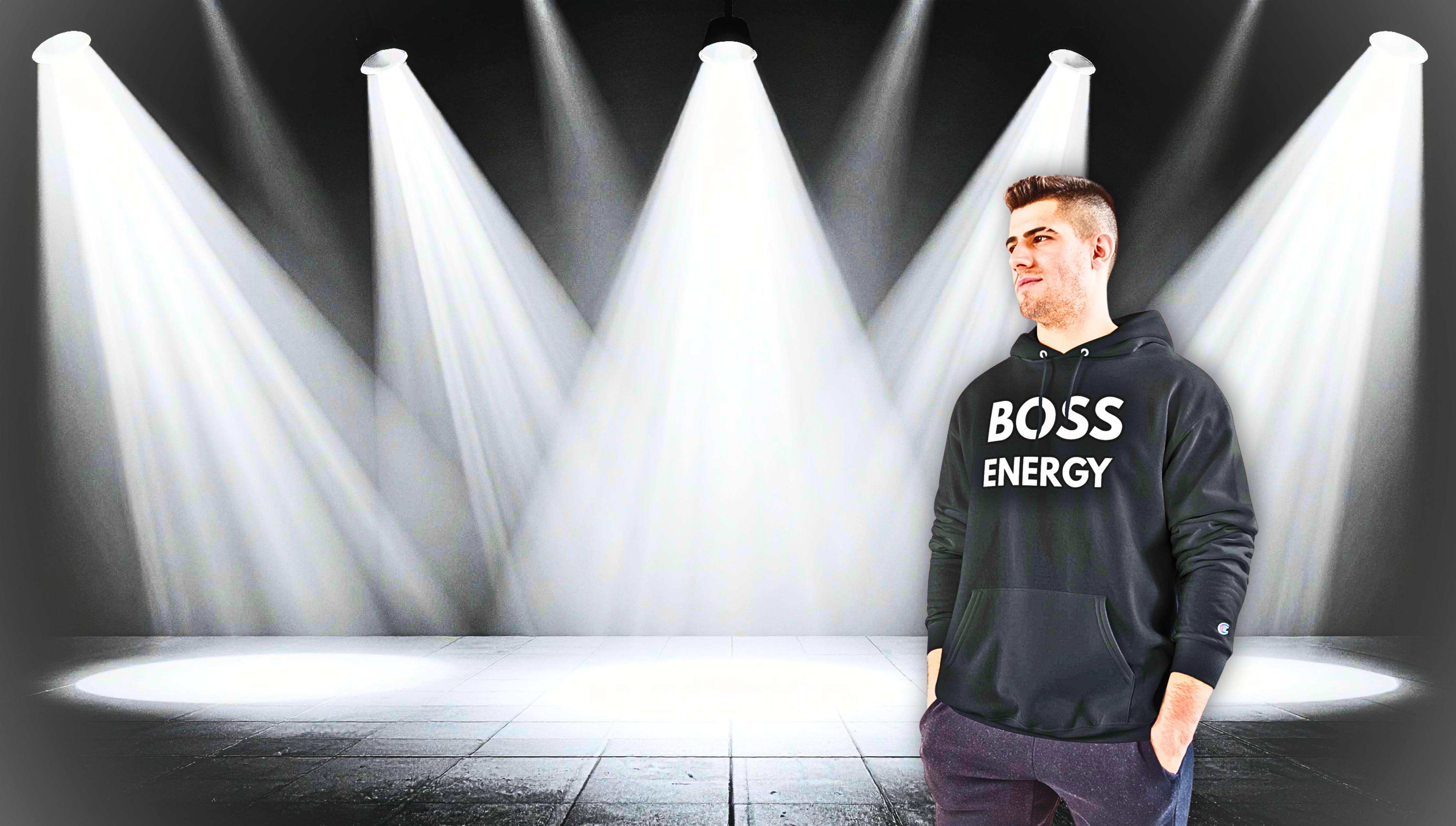 Boss Energy Hoodie — Bold Graphic Champion Hoodie