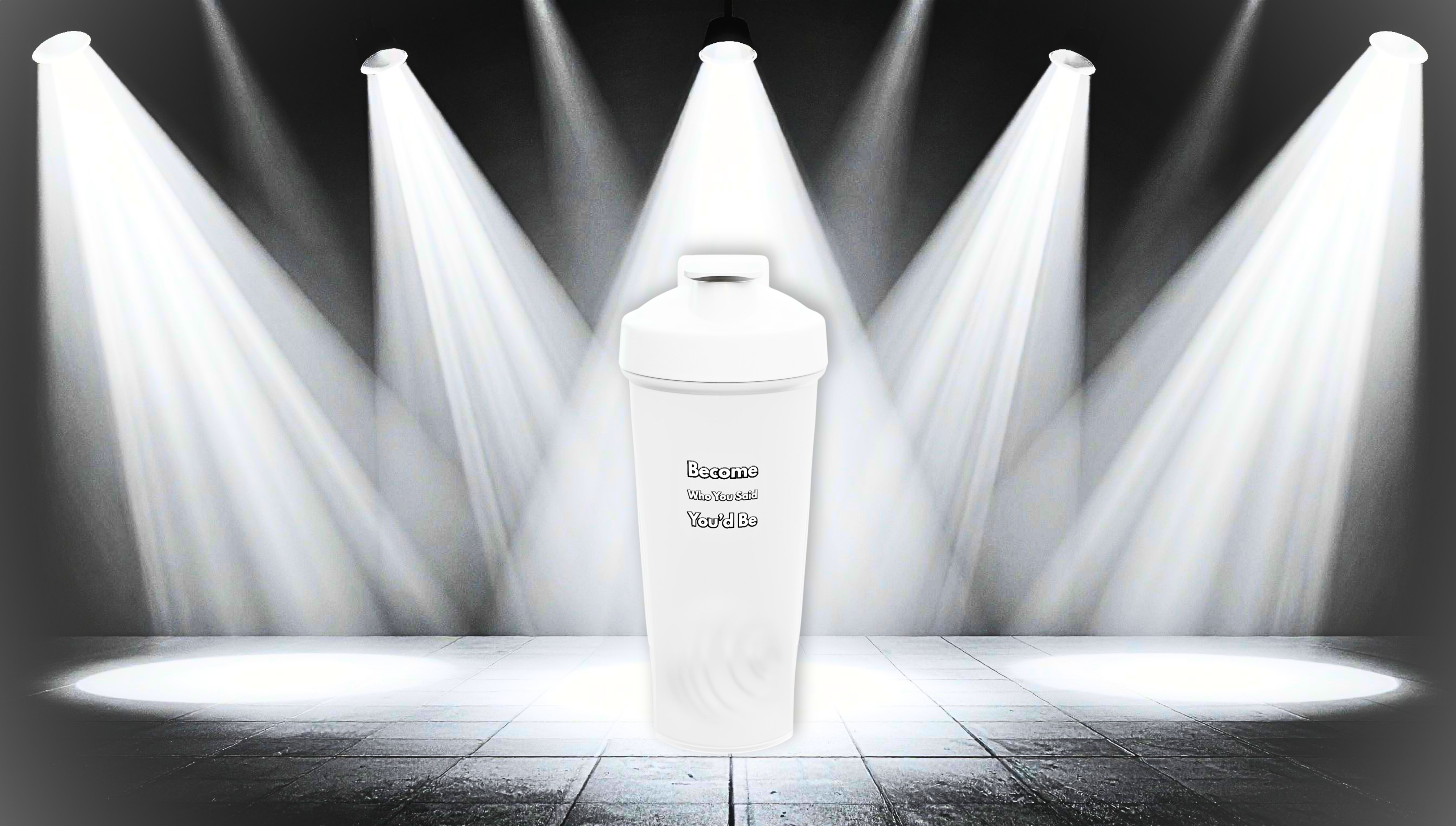 Protein Shaker Bottle – Motivational “Become What You’re Meant To Be” Gym Mixer