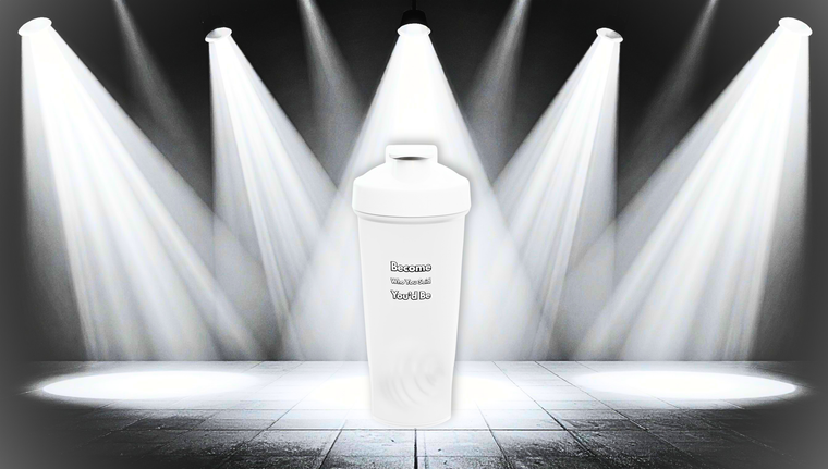 Protein Shaker Bottle – Motivational “Become What You’re Meant To Be” Gym Mixer