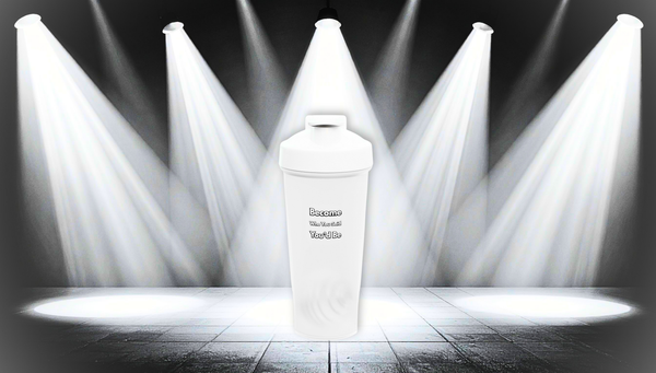 Protein Shaker Bottle – Motivational “Become What You’re Meant To Be” Gym Mixer