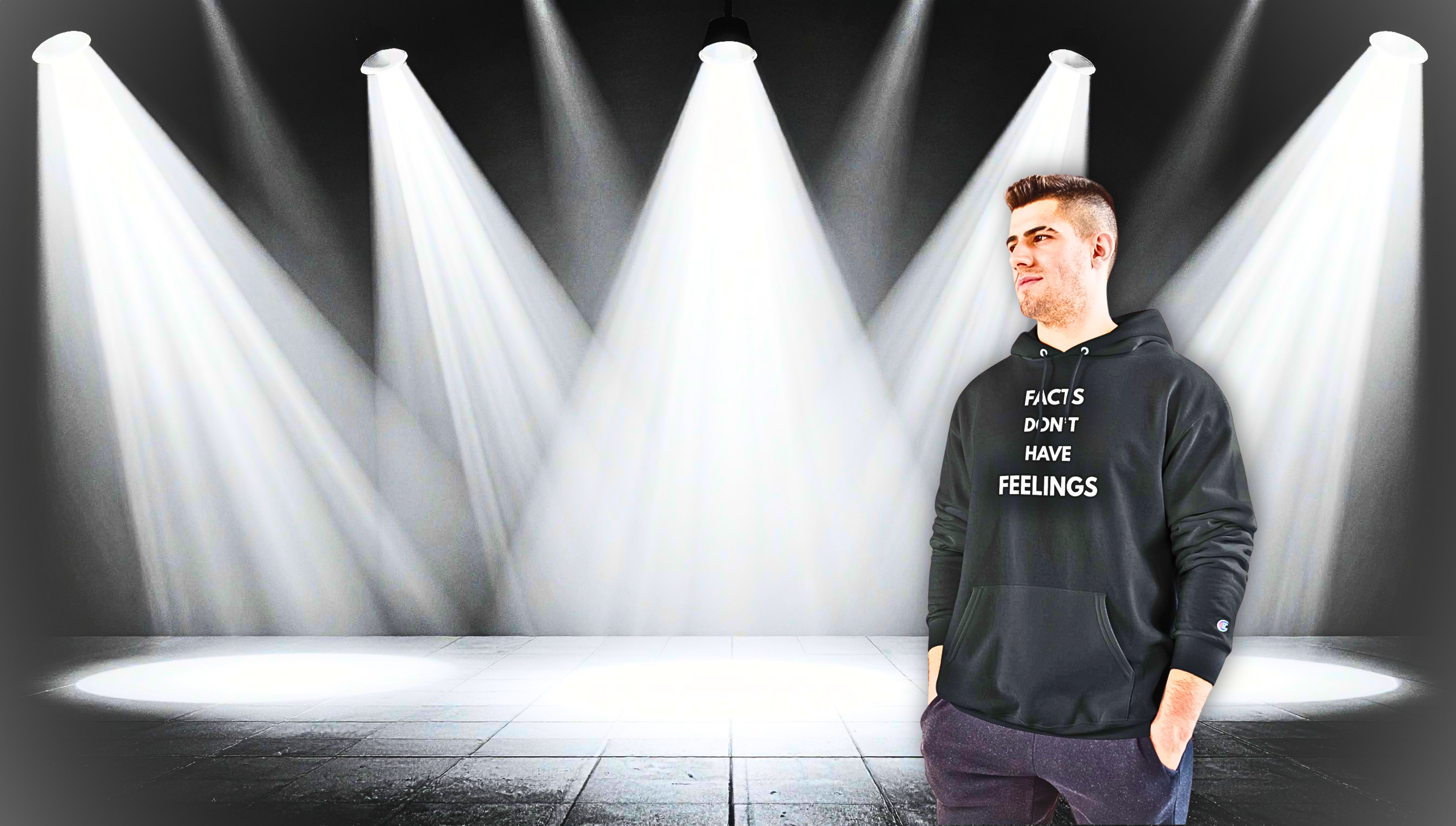 Facts Don't Have Feelings Hoodie — Minimalist White Graphic Pullover
