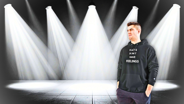 Facts Don't Have Feelings Hoodie — Minimalist White Graphic Pullover