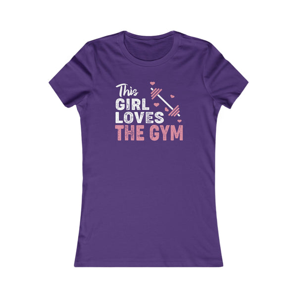 Gym Love Women's Favorite Tee - Motivational Fitness Shirt