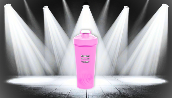 Protein Shaker Bottle – Motivational “Become What You’re Meant To Be” Gym Mixer