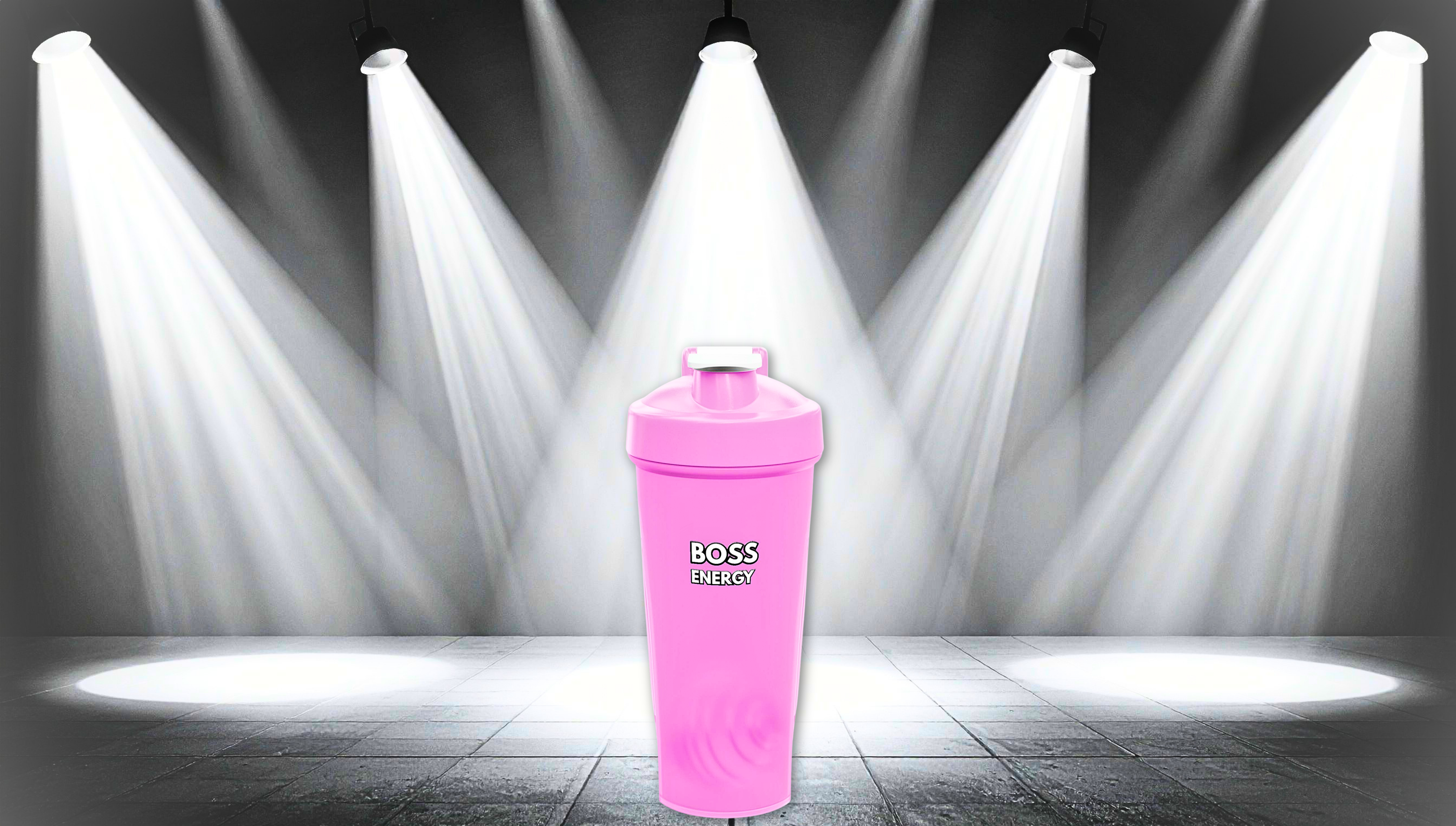 Protein Shaker Bottle – “BOSS ENERGY” Gym Blender Cup