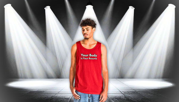 Tank Top — “Your Body Is Your Resume” Motivational Graphic Tank