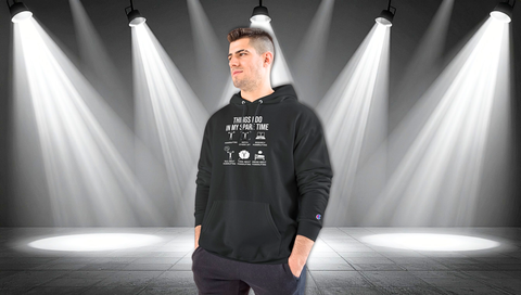 Champion Hoodie — 'Things I Do In My Spare Time' Graphic Hoodie for Casual Athleisure