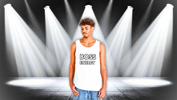 Boss Energy Tank Top — Motivational Fitness & Streetwear Graphic Tank
