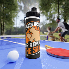 Gym Quotes Stainless Steel Water Bottle with Sports Lid