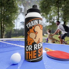 Gym Quotes Stainless Steel Water Bottle with Sports Lid