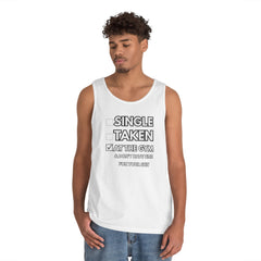 Gym-First Tank Top — "Single, Taken, At The Gym" Casual Workout Tank