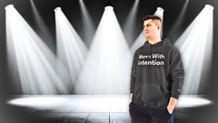 Move With Intention Hoodie — Motivational White Champion Pullover