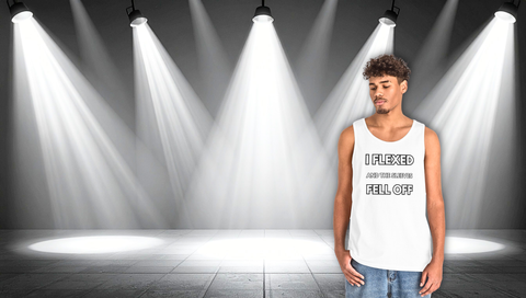 Tank Top — "I Flexed and the Sleeves Fell Off" Gym Funny Fitness Shirt