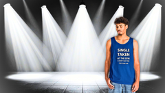 Gym-First Tank Top — "Single, Taken, At The Gym" Casual Workout Tank