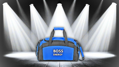 Boss Energy Gym Bag — Black Duffle with Motivational 'BOSS ENERGY' Embroidery