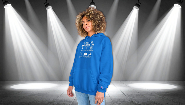 Champion Hoodie — 'Things I Do In My Spare Time' Graphic Hoodie for Casual Athleisure
