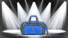 "Facts Don’t Have Feelings" Black Duffle Gym Bag – Motivational Workout Travel Bag