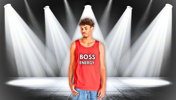 Boss Energy Tank Top — Motivational Fitness & Streetwear Graphic Tank