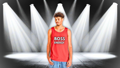 Boss Energy Tank Top — Motivational Fitness & Streetwear Graphic Tank