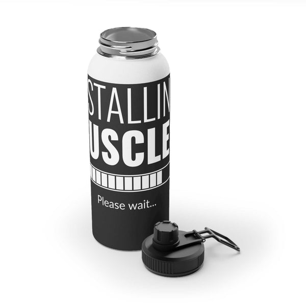 Motivational Stainless Steel Water Bottle - Instant Muscle Design