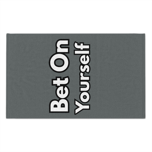 Bet On Yourself Rally Towel — Motivational 11x18 Game Day Towel