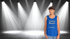 Installing Muscles Tank Top — Funny Gym Workout Shirt
