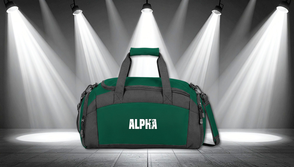 Alpha Gym Bag — Durable Athletic Duffel with 'ALPHA' Logo