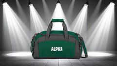 Alpha Gym Bag — Durable Athletic Duffel with 'ALPHA' Logo