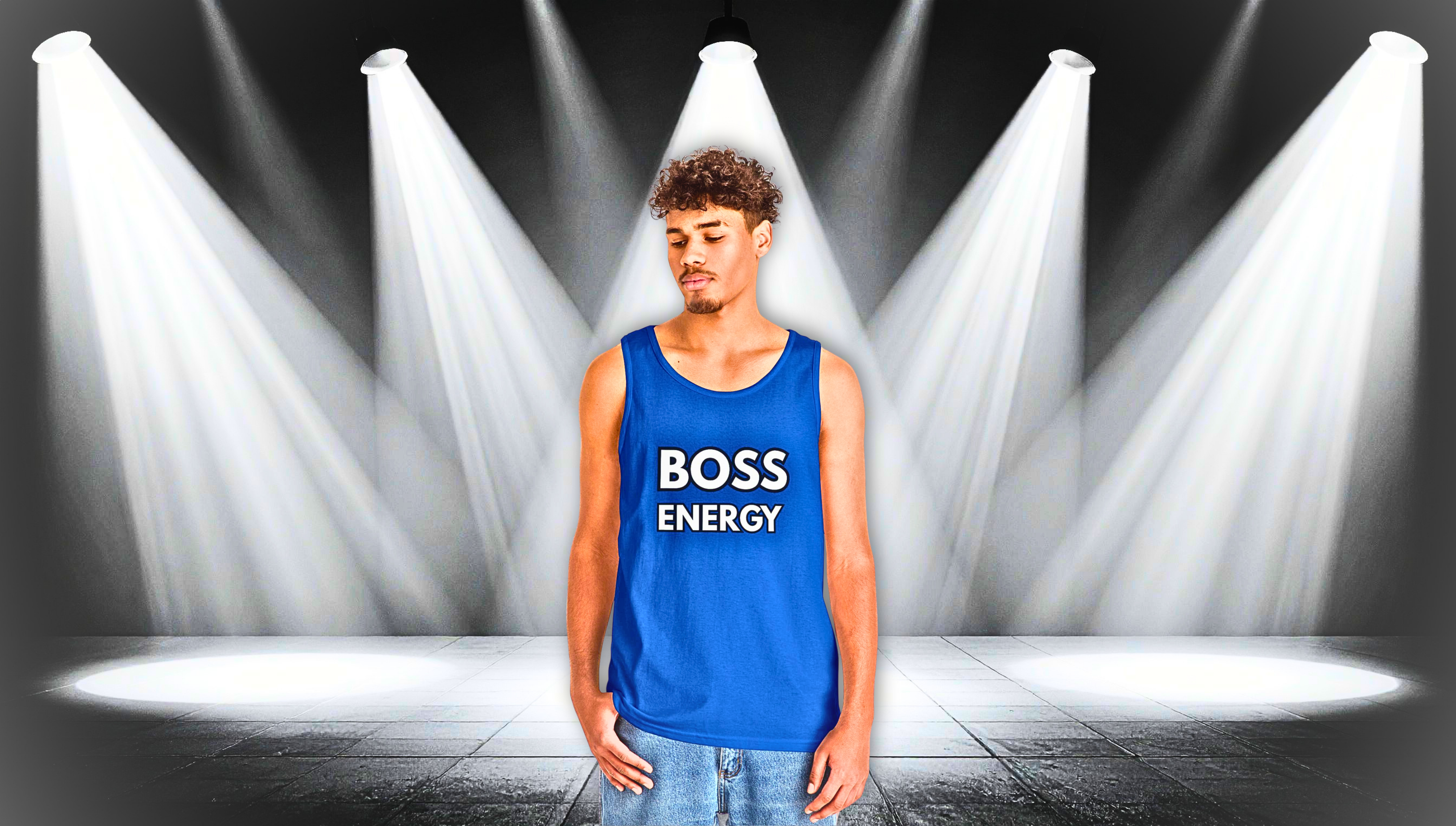 Boss Energy Tank Top — Motivational Fitness & Streetwear Graphic Tank
