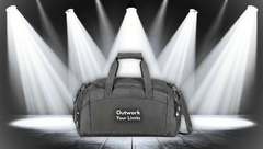 Gym Bag — "Outwork Your Limits" Motivational Duffle for Fitness & Travel