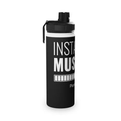 Motivational Stainless Steel Water Bottle - Instant Muscle Design
