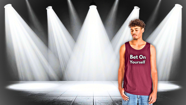 Bet On Yourself Tank Top — Motivational Fitness Tee