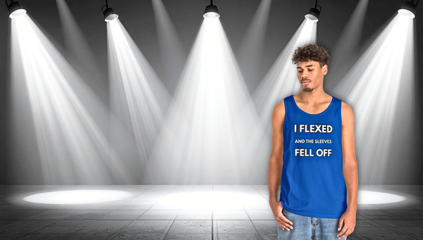 Tank Top — "I Flexed and the Sleeves Fell Off" Gym Funny Fitness Shirt