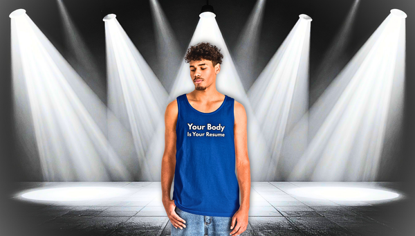 Tank Top — “Your Body Is Your Resume” Motivational Graphic Tank