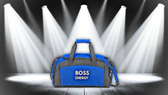 Boss Energy Gym Bag — Black Duffle with Motivational 'BOSS ENERGY' Embroidery