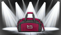 Bet On Yourself Gym Bag — Motivational Workout Duffel