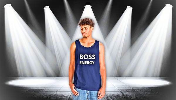 Boss Energy Tank Top — Motivational Fitness & Streetwear Graphic Tank