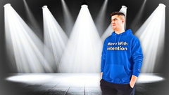 Move With Intention Hoodie — Motivational White Champion Pullover