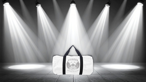 Fitness Skull Duffel Bag — Camo/Checker Gym Travel Bag