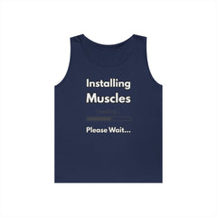 Installing Muscles Tank Top — Funny Gym Workout Shirt