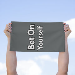 Bet On Yourself Rally Towel — Motivational 11x18 Game Day Towel