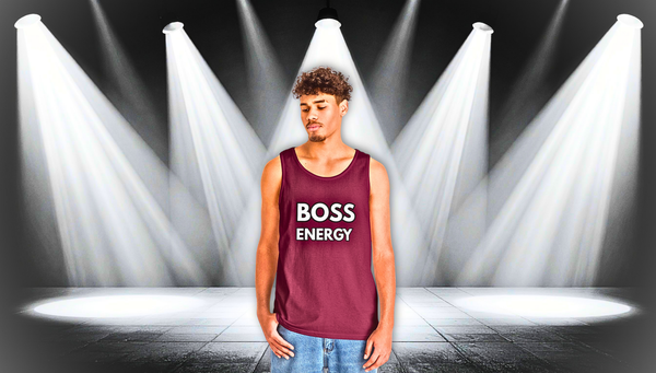 Boss Energy Tank Top — Motivational Fitness & Streetwear Graphic Tank