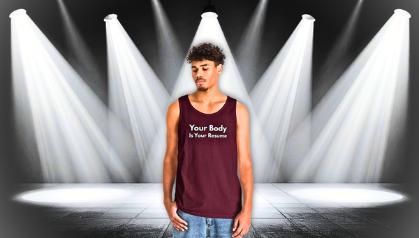 Tank Top — “Your Body Is Your Resume” Motivational Graphic Tank