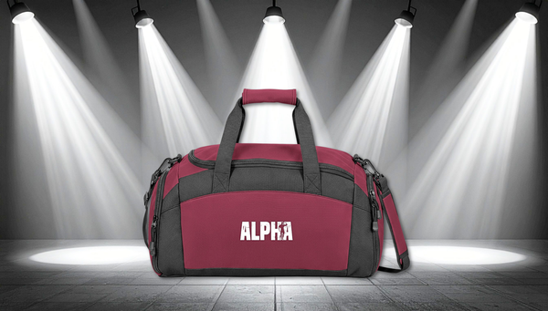 Alpha Gym Bag — Durable Athletic Duffel with 'ALPHA' Logo