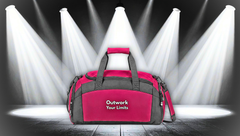 Gym Bag — "Outwork Your Limits" Motivational Duffle for Fitness & Travel