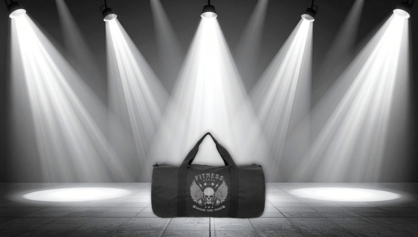 Fitness Skull Duffel Bag — Camo/Checker Gym Travel Bag