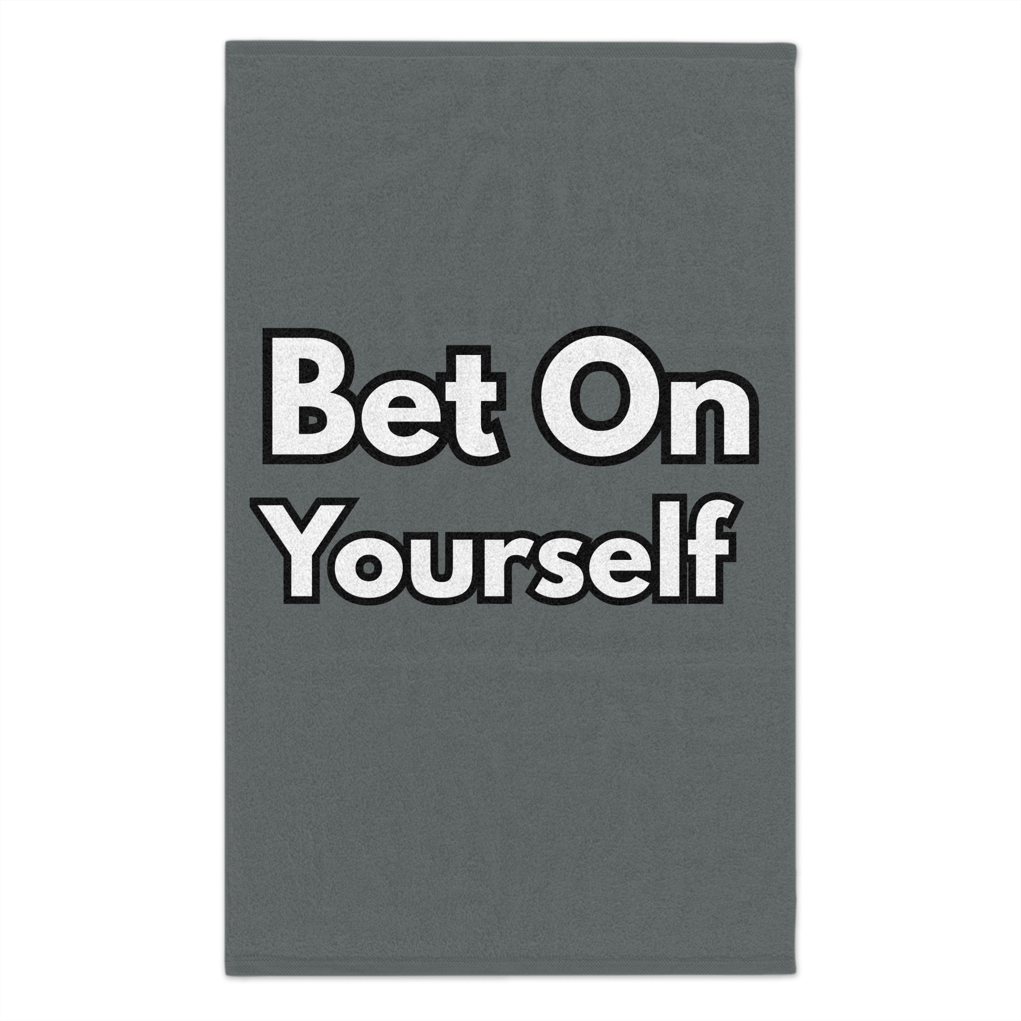 Bet On Yourself Rally Towel — Motivational 11x18 Game Day Towel