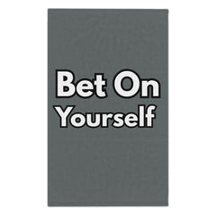 Bet On Yourself Rally Towel — Motivational 11x18 Game Day Towel